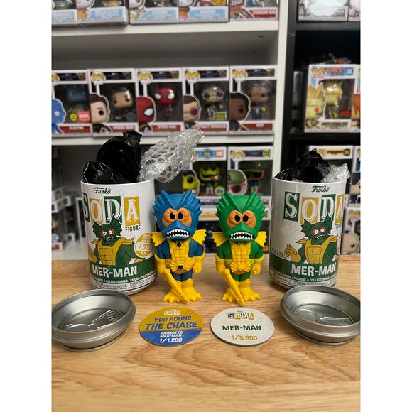 VAULTED LIMITED EDITION CHASE BUNDLE Merman Funko Soda MOTU Masters Universe LE - Picture 1 of 2